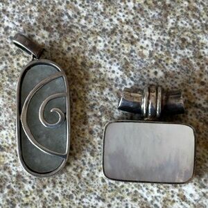 Elegant Silver Pendant Set